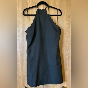 Black Scalloped Lulu’s Halter Strap Dress